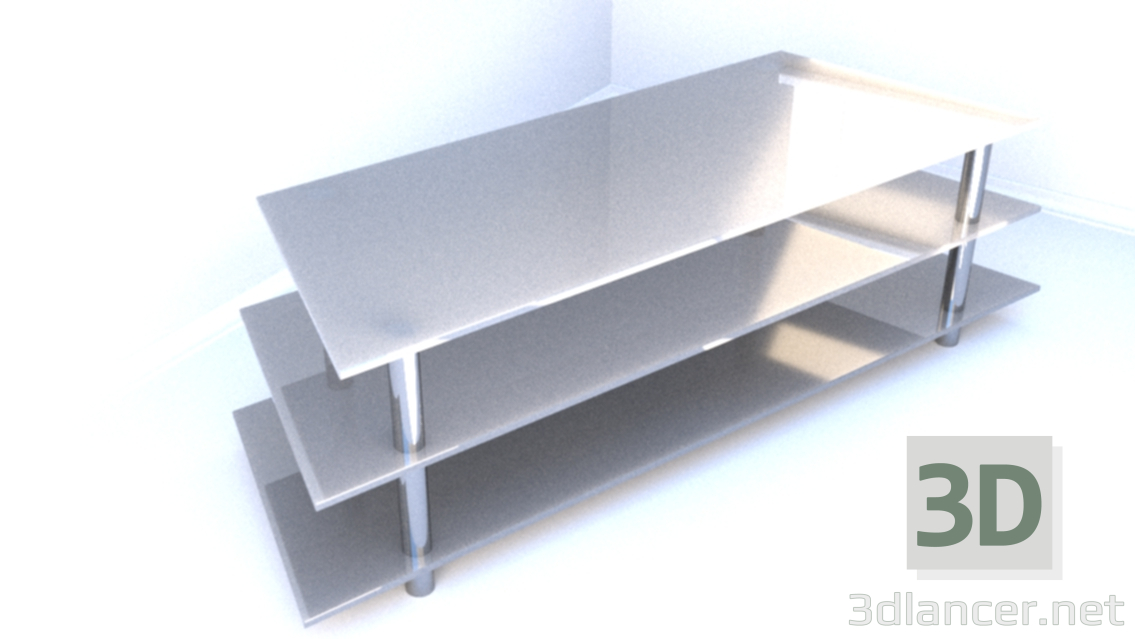 modello 3D Tavolo televisivo - anteprima