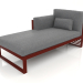 3D Modell Modulares Sofa, Abschnitt 2 links, hohe Rückenlehne (Weinrot) - Vorschau