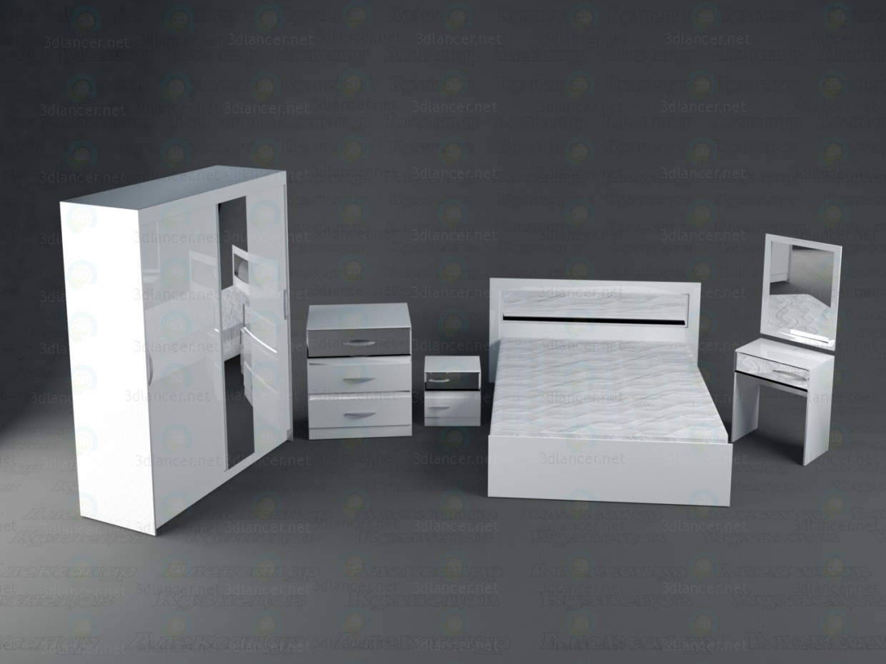 3D Modell Snow Queen-Schlafzimmer - Vorschau