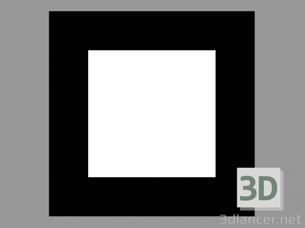3d model Recessed light fitting MEGAFLAT SQUARE (S4718) - preview