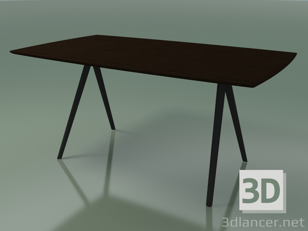 3d модель Стол со столешницей в форме мыла 5418 (H 74 - 90x160 cm, ножки 150 °, veneered L21 wenge, V44) – превью