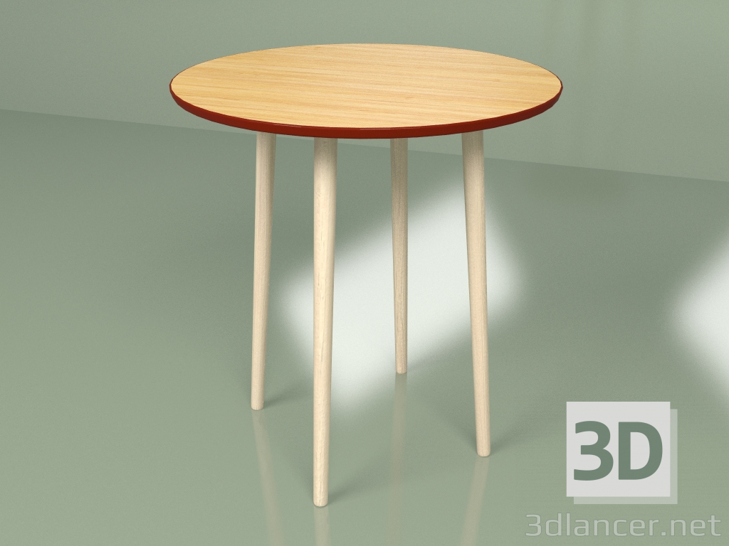 3d модель Круглый стол Спутник 70 см шпон (бордовый) – превью