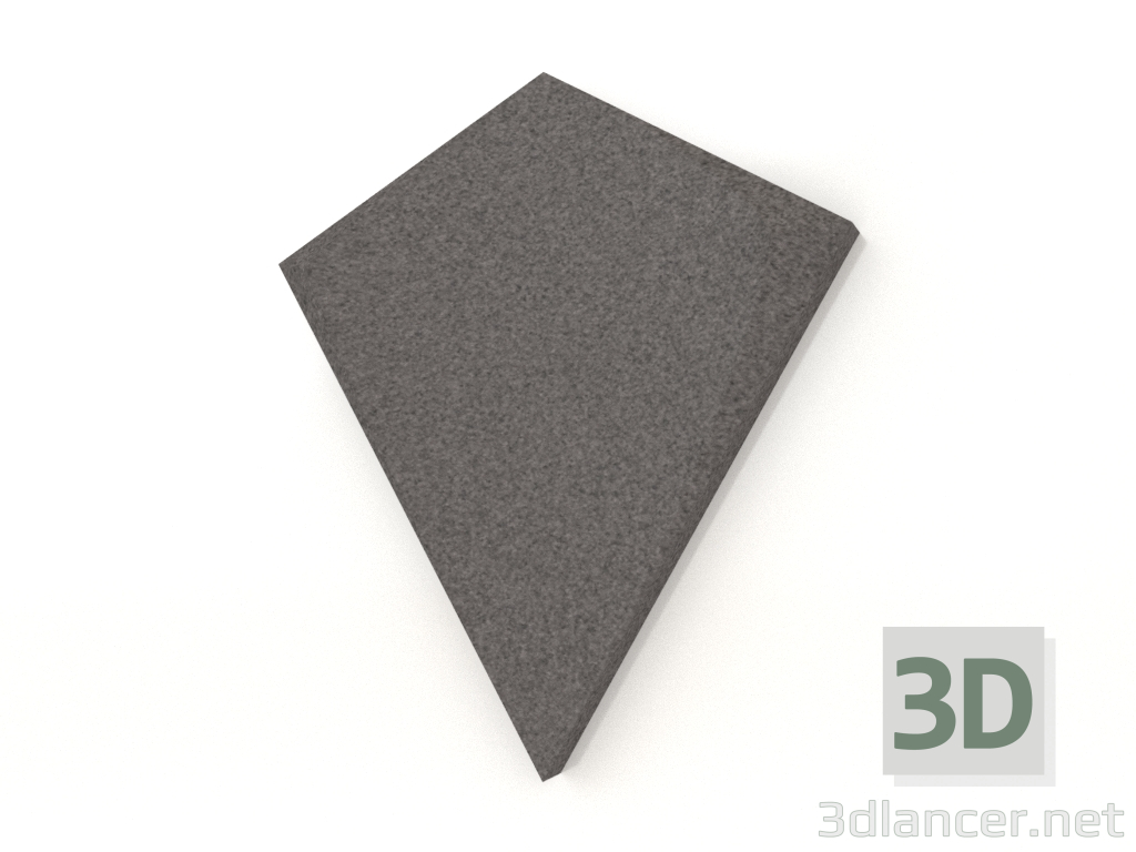 3d model 3D wall panel KITE (grey) - preview