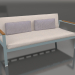 3D modeli 2 kişilik kanepe (Mavi Gri) - önizleme