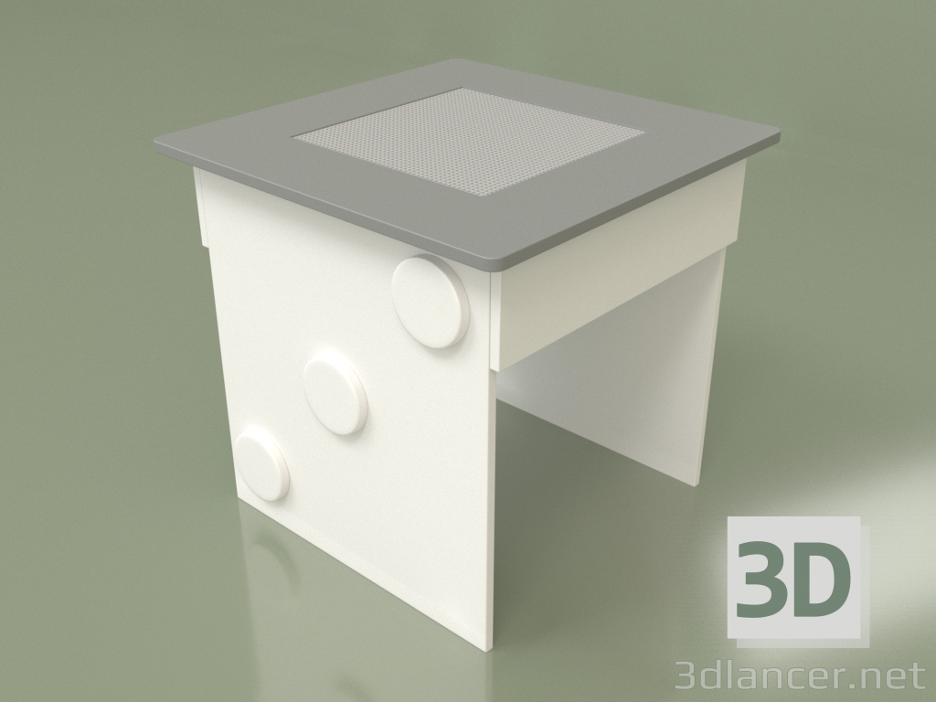 3d модель Стол игровой с площадкой (Grey) – превью