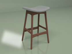 Semi-bar chair Allegra height 67 (dark grey, solid walnut)