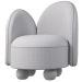 3D Oturma odası koltuğu Beyaz Ahşap Toplar modeli satın - render