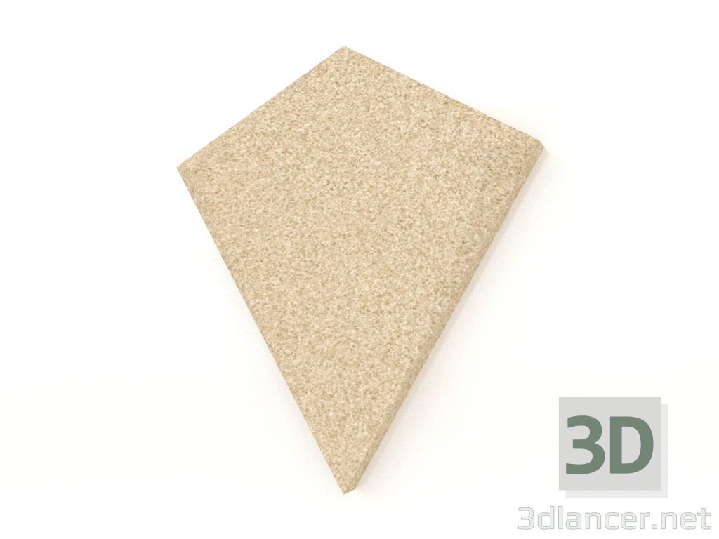 3D modeli 3D duvar paneli KITE (fildişi) - önizleme