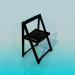 modèle 3D Chaise en bois pliante - preview