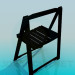 3d модель Раскладной деревянный стул – превью