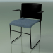3d model Stackable chair with armrests 6604 (seat upholstery, polypropylene Black, V25) - preview