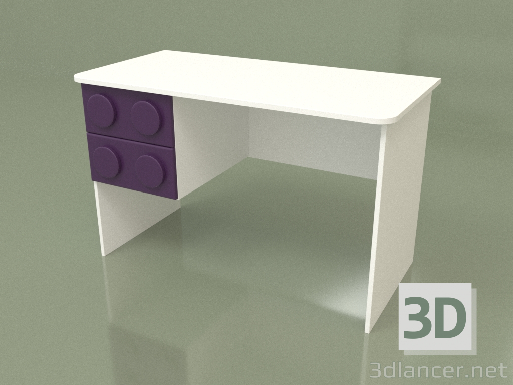 3D modeli Sol yazı masası (Ametist) - önizleme