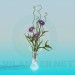 Modelo 3d Flor em vaso - preview