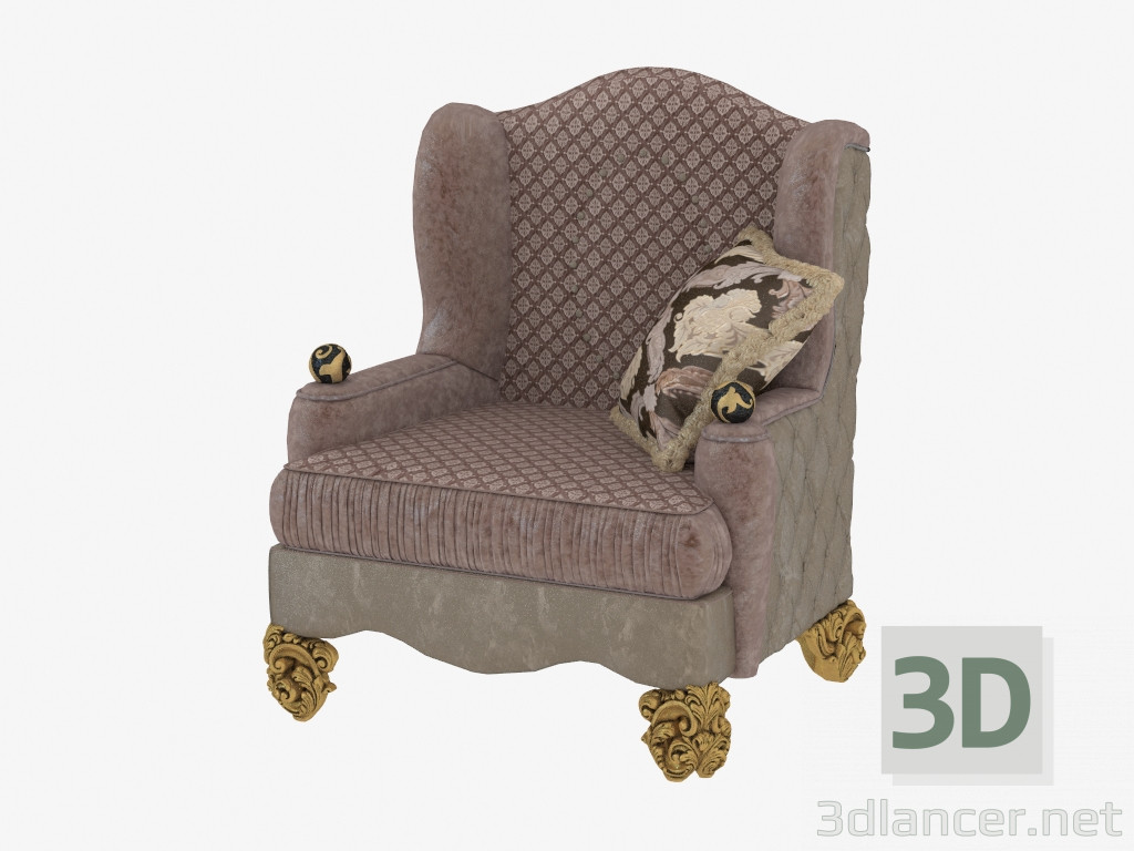 modèle 3D Chaise en style classique 1581 - preview