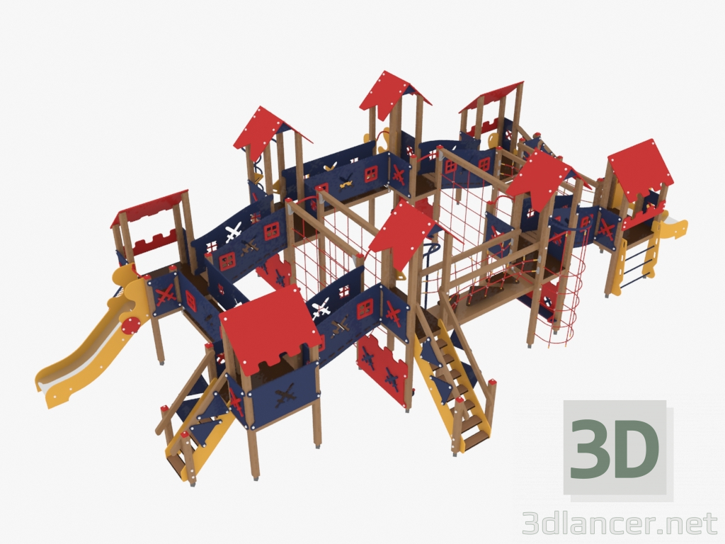 3d модель Дитячий ігровий комплекс (3801) – превью