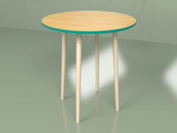 Round table Sputnik 70 cm veneer (turquoise)