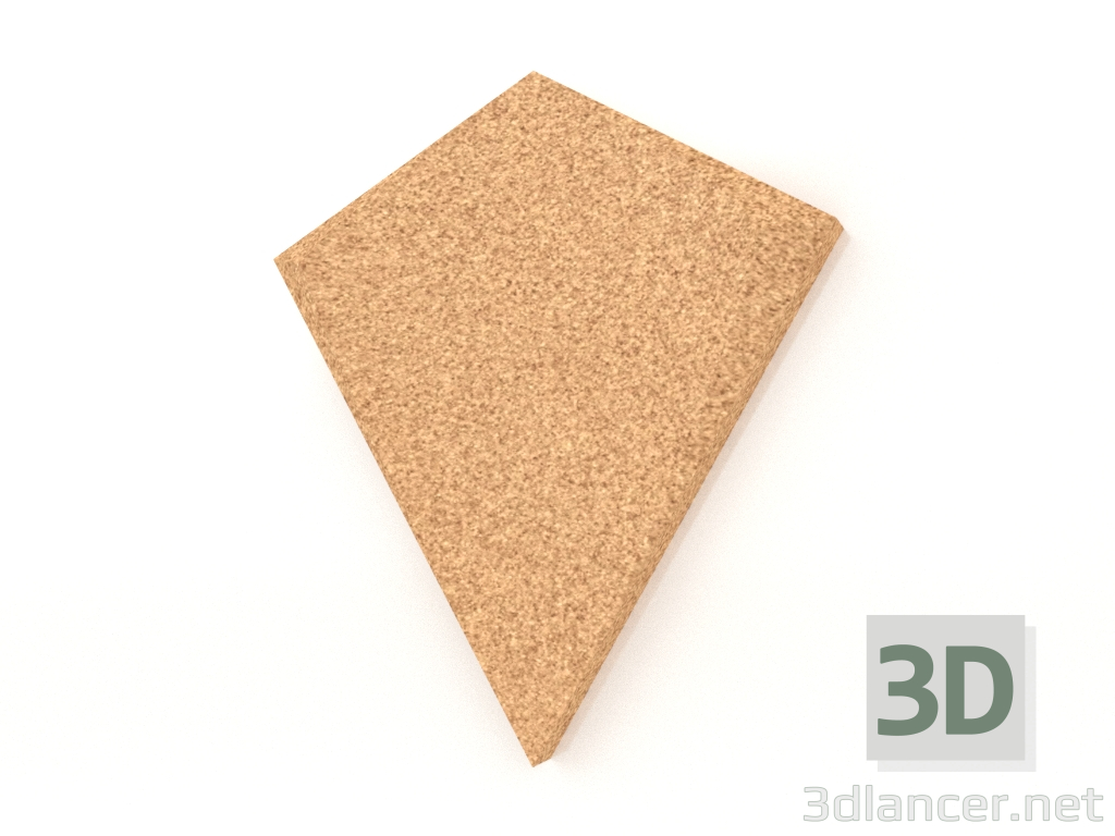 3d model 3D wall panel KITE (natural) - preview