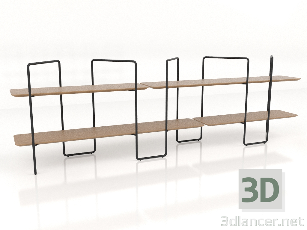 3D Modell Modulares Rack (Zusammensetzung 1 (01+04+U)) - Vorschau