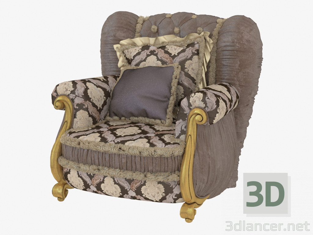 modèle 3D Chaise de style classique 1591 - preview