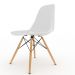 3d модель Еймс пластиковий бічний стілець – превью