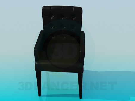 modèle 3D Chaise avec accoudoirs - preview