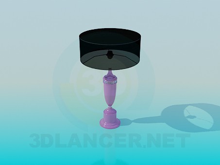 3D modeli Siyah gölge ile masa lambası - önizleme