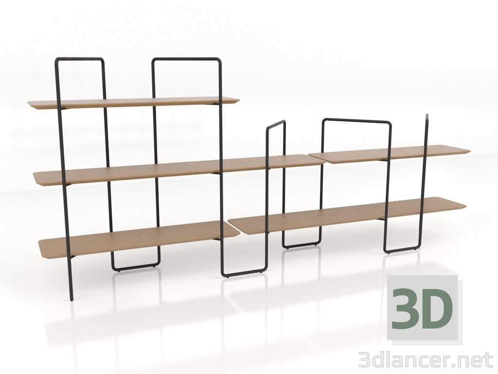 3d model Rack modular (composición 2 (04+02+U)) - vista previa