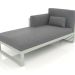 3D Modell Modulares Sofa, Abschnitt 2 links, hohe Rückenlehne (Zementgrau) - Vorschau