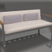 3d model 2-seater sofa (Anthracite) - preview