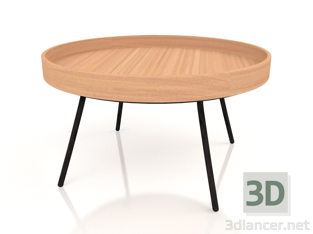 3d model Una mesa de centro con una bandeja de roble. - vista previa