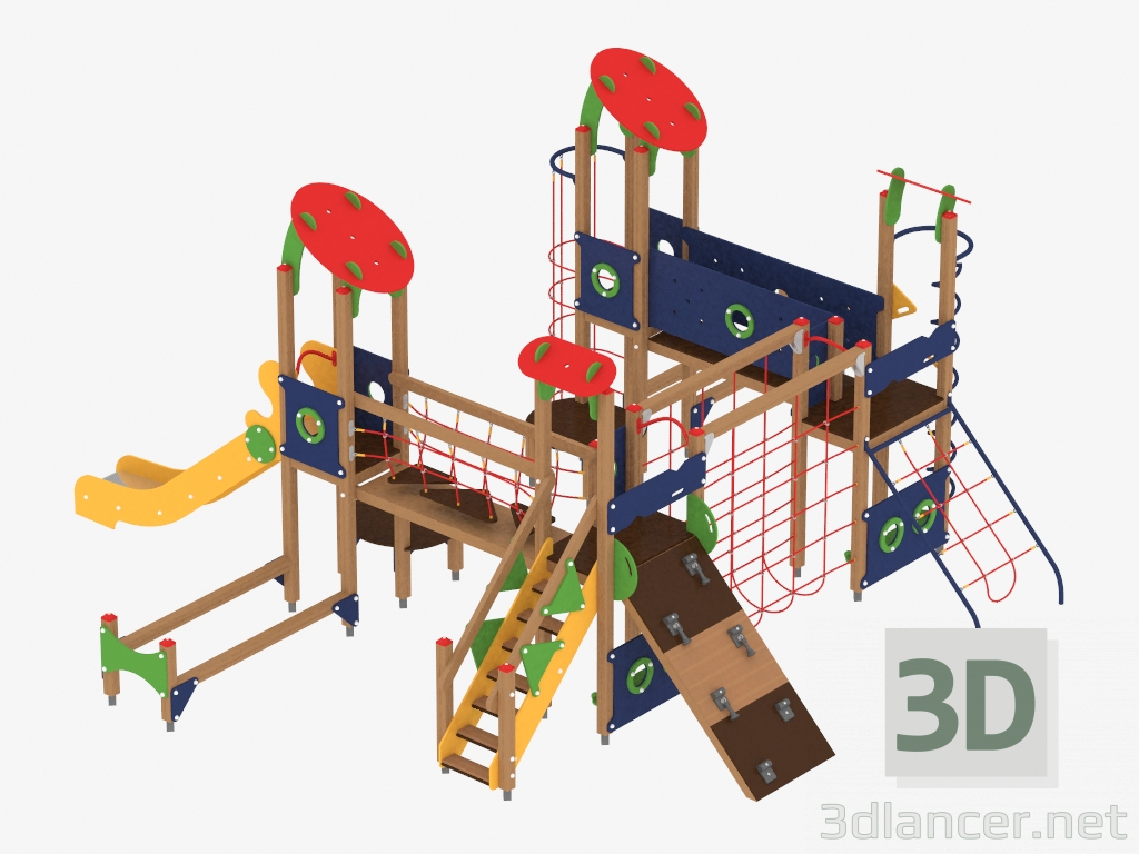 modèle 3D Complexe de jeux pour enfants (2401) - preview