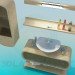 3D Modell Möbel für das Waschbecken - Vorschau