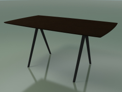 Tavolo a forma di sapone 5418 (H 74 - 90x160 cm, gambe a 180 °, impiallacciato L21 wengè, V44)