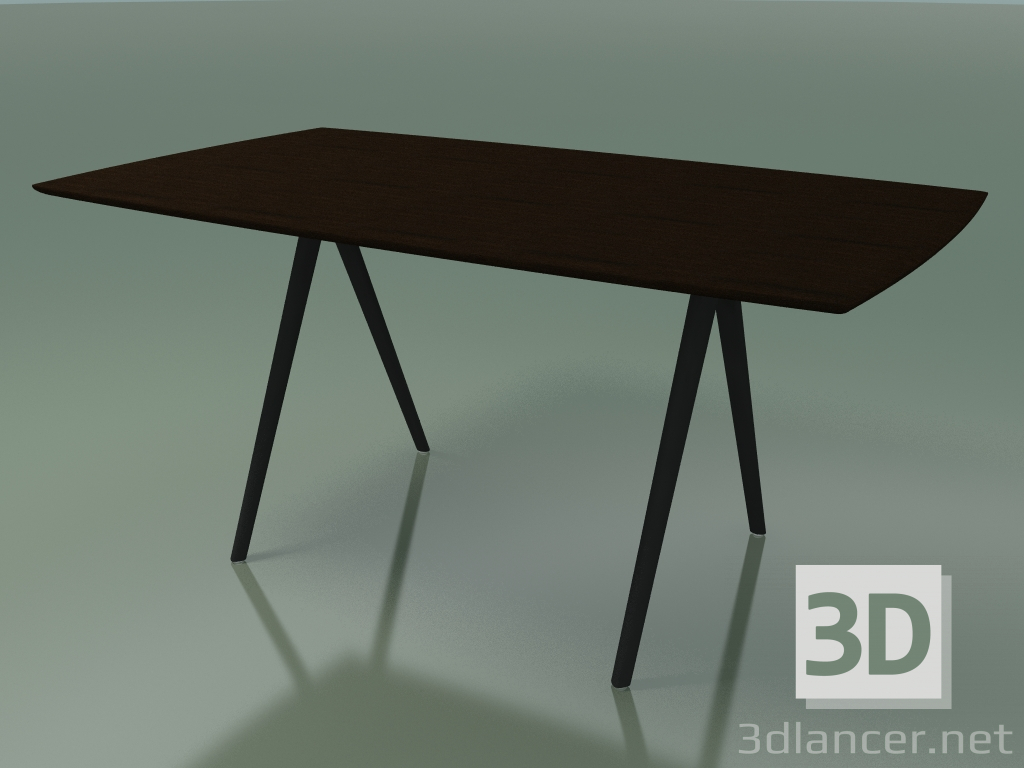 3d model Soap-shaped table 5418 (H 74 - 90x160 cm, 180 ° legs, veneered L21 wenge, V44) - preview