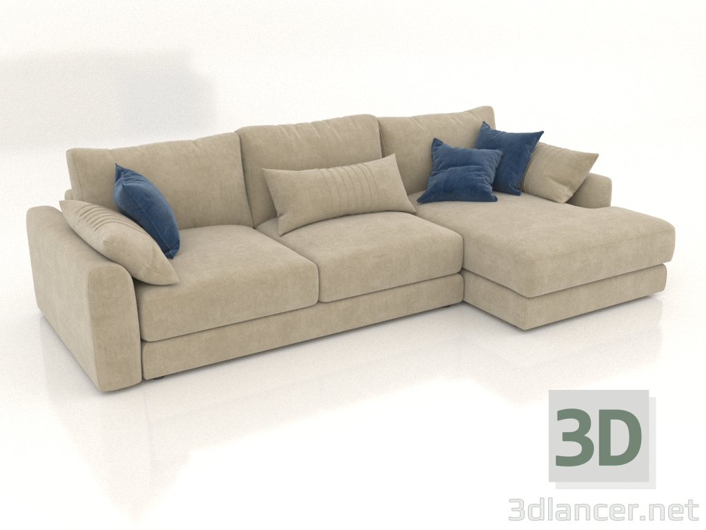 Modelo 3d Sofá-cama SHERLOCK (opção de estofamento 2) - preview