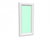 Elegante espejo brillante blanco 188 x 88