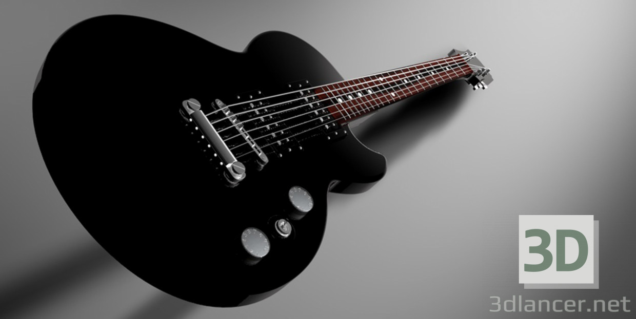 3D modeli gitarist Epiphone Les Paul Özel-II - önizleme