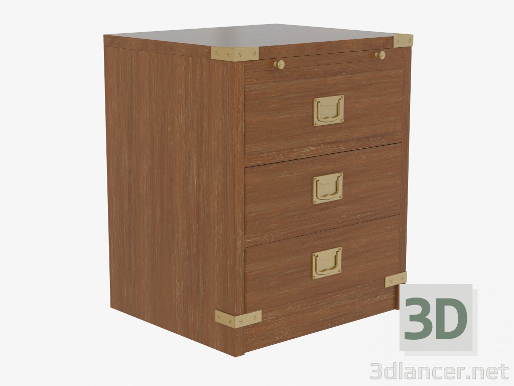 3D Modell Schrank mit drei Schubladen - Vorschau