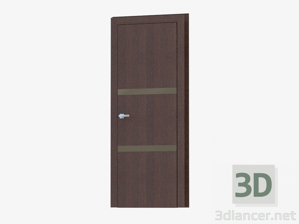 3d model Puerta de interroom (45.30 bronza plata) - vista previa