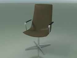 Cadeira de escritório 2108CI (4 pés, com braços, giratória)