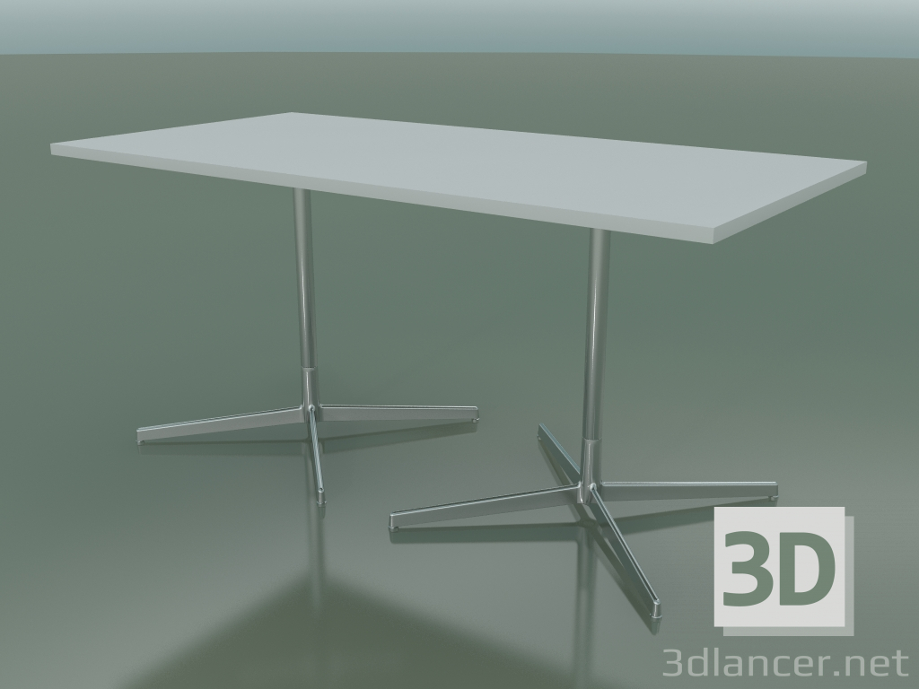 modèle 3D Table rectangulaire avec base double 5526, 5506 (H 74 - 79x159 cm, Blanc, LU1) - preview