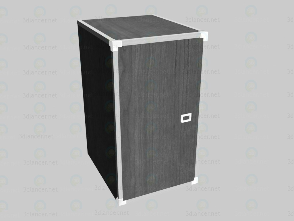 3d model Narrow cabinet with doors - preview