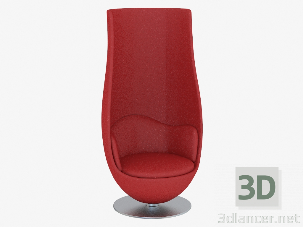 3d model Armchair leather Tulip - preview