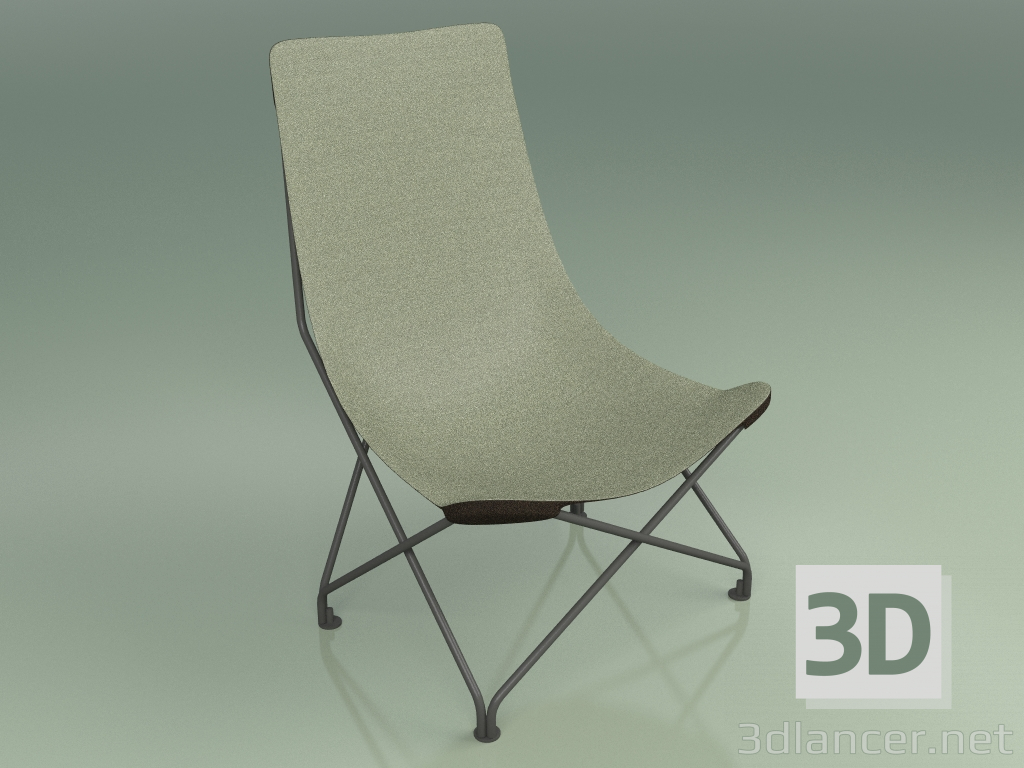 modello 3D Sedia 390 (tela verde) - anteprima