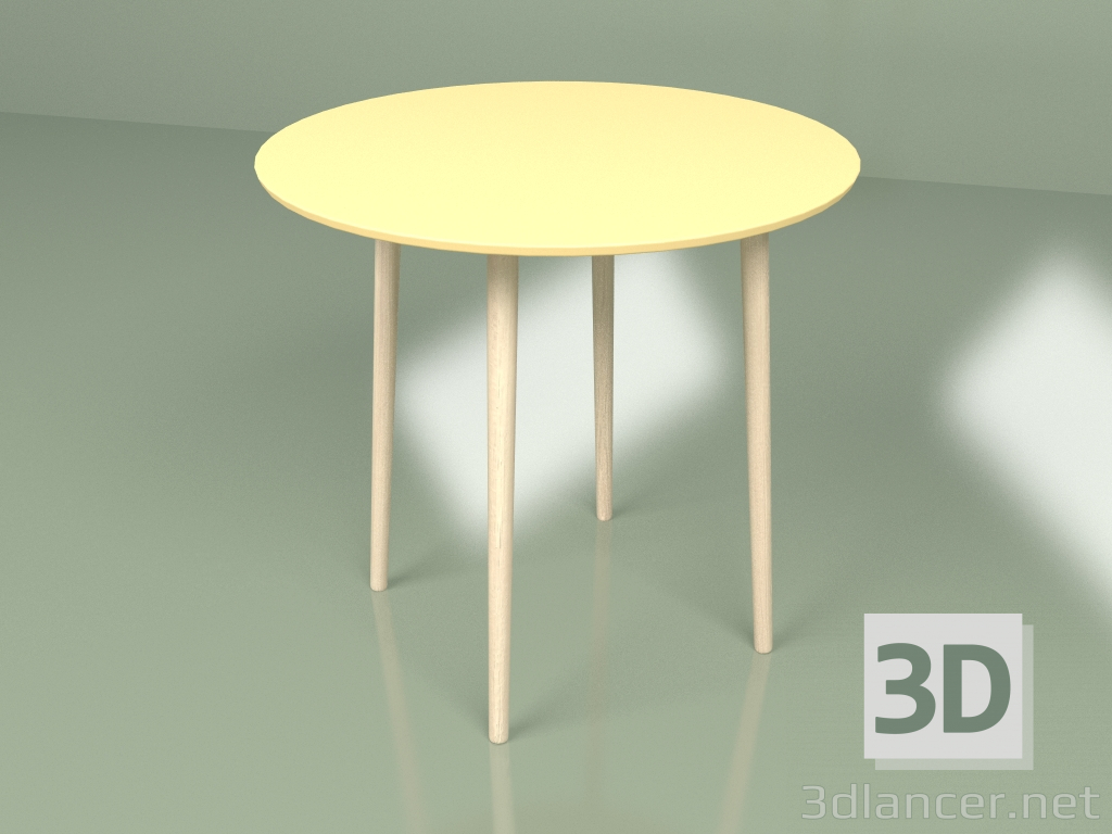 modello 3D Tavolo medio Sputnik 80 cm (giallo ocra) - anteprima