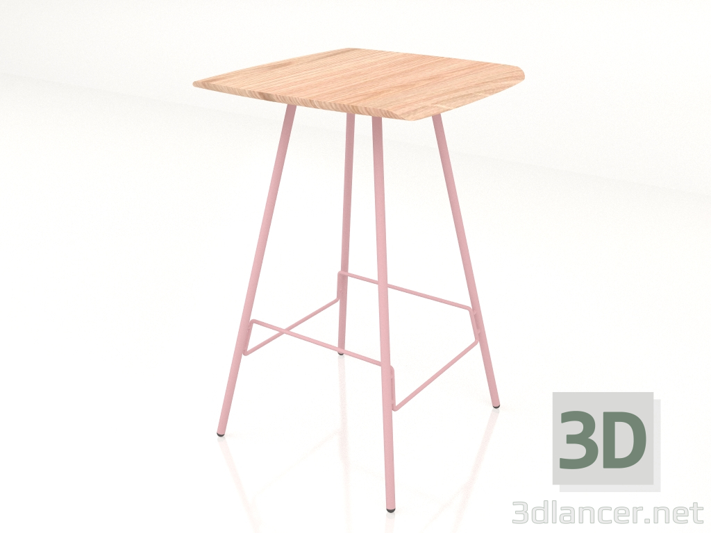 modèle 3D Table haute Leina (Rose clair) - preview