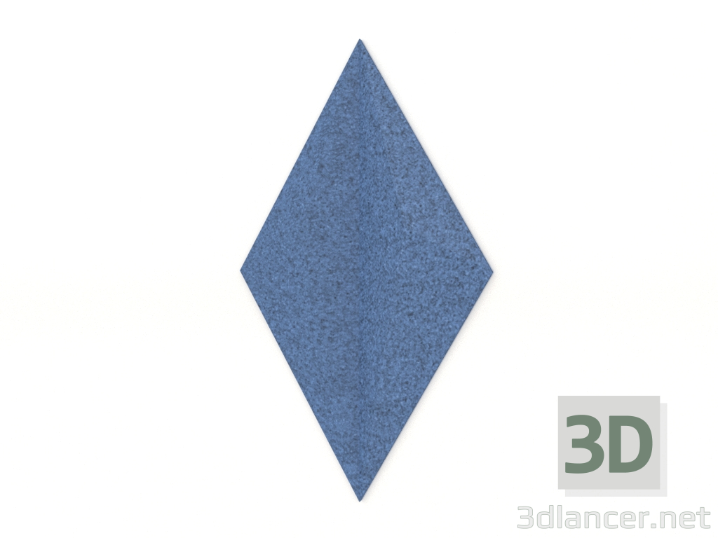modello 3D Pannello murale 3D LINE (blu) - anteprima