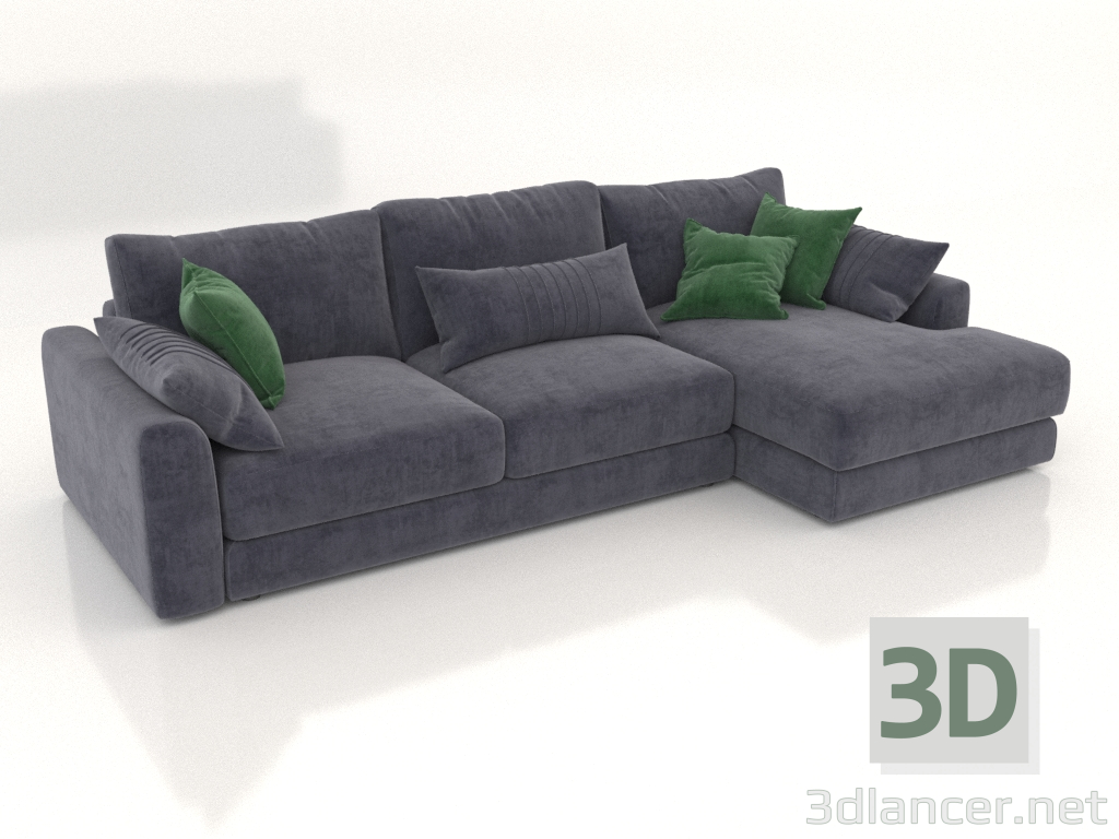 3d model Sofá-cama SHERLOCK (tapicería opción 3) - vista previa