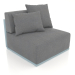 modello 3D Modulo divano sezione 3 (Grigio blu) - anteprima