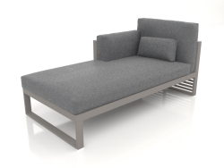 Modular sofa, section 2 left, high back (Quartz gray)